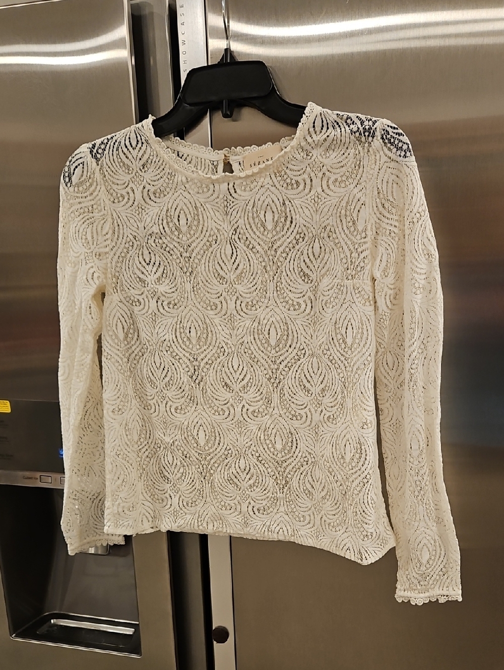💕SEZANE💕 Cyrielle Blouse ~ Ecru 34 NWOT - Picture 12 of 16